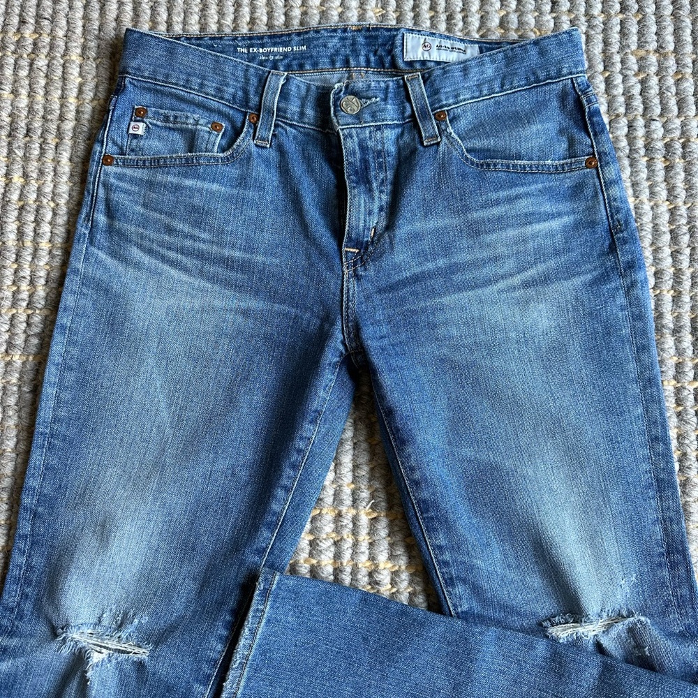 AG Blue Distressed Jeans
